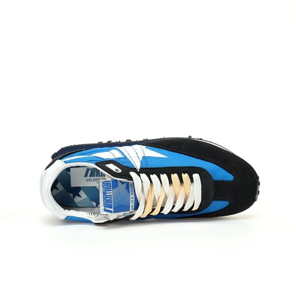 Blue & White & Black Mens Marathon Running Sneakers By Golden Goose - Picture 4 of 7